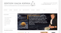 Desktop Screenshot of edition-hagia-sophia.de