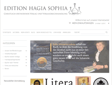 Tablet Screenshot of edition-hagia-sophia.de